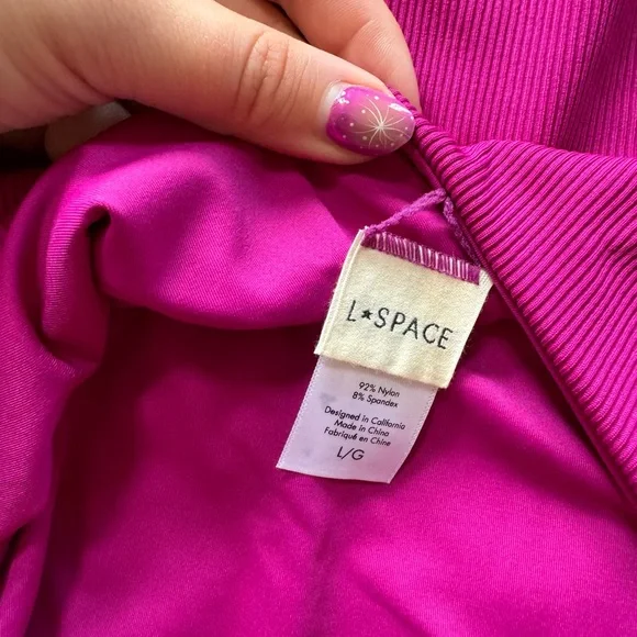 L*SPACE Ribbed Kendal One Piece in Berry